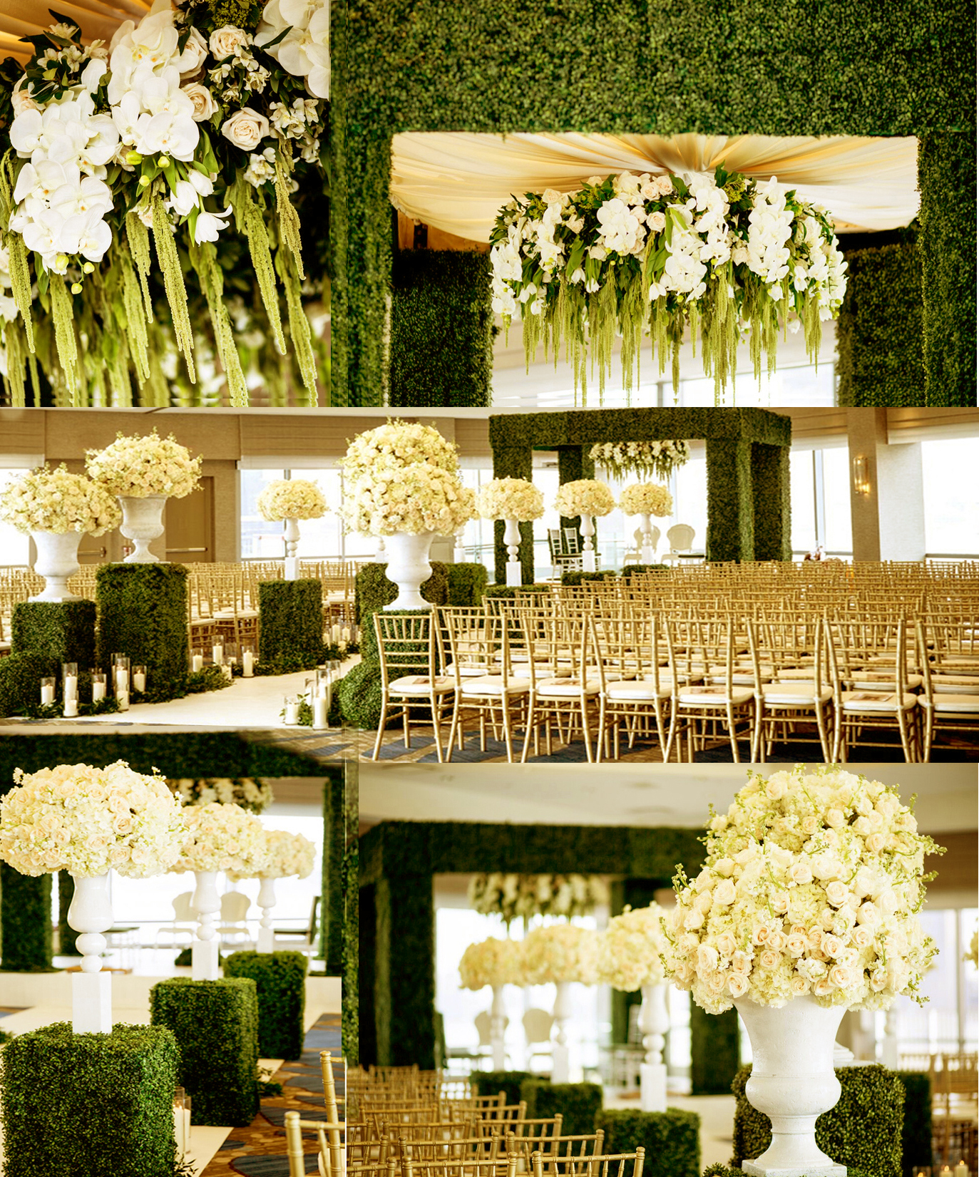 Green gold reception 7sky зеленые декорации золотые стулья белые цветы на свадьбе